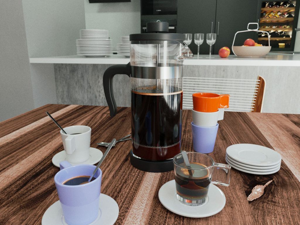Modelos 3D gratis Juego de Café
