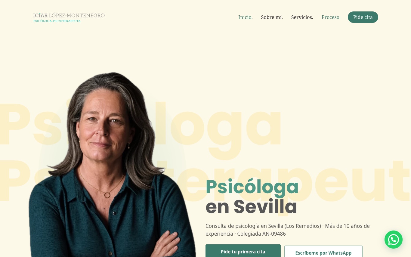 Web de Icíar López-Montenegro, psicóloga en Sevilla
